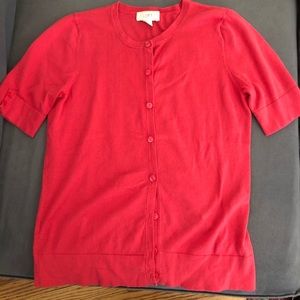 LOFT bright pink coral sweater